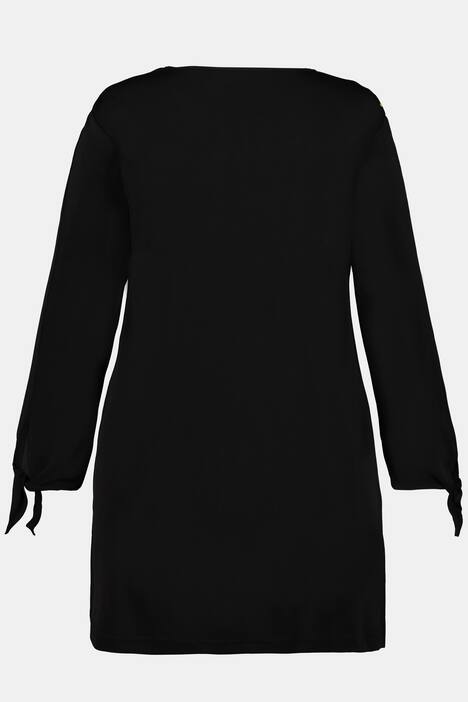 Longshirt, Ärmel-Bindeband, Seitenschlitze, 3/4-Arm