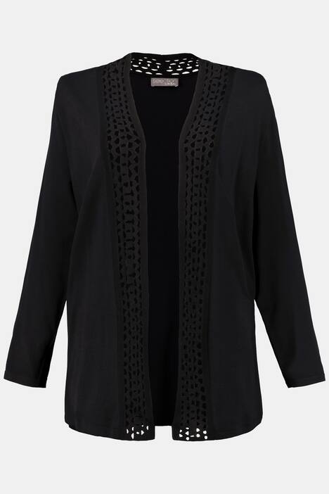 Strickjacke, Schalkragen, offene Form, selection