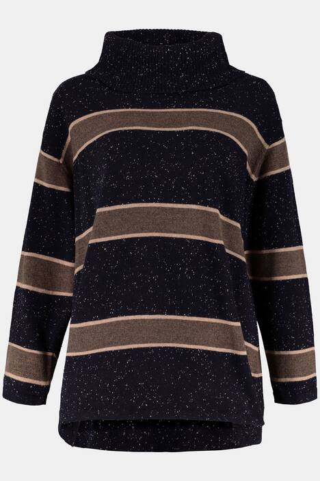 Wollpullover, Ringel, Rollkragen, Langarm, selection