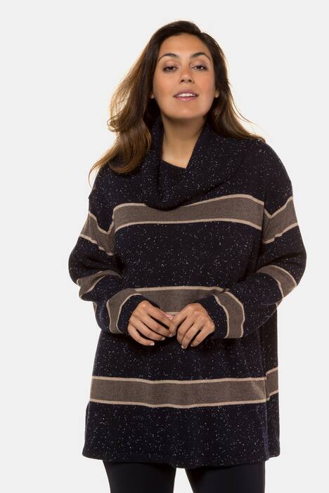 Wollpullover, Ringel, Rollkragen, Langarm, selection