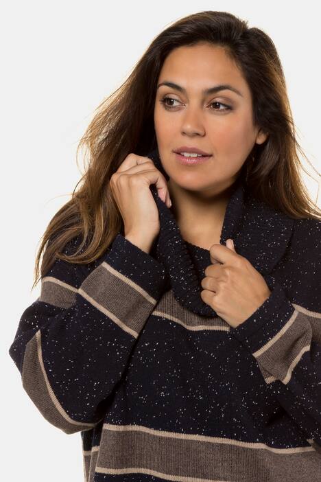 Wollpullover, Ringel, Rollkragen, Langarm, selection