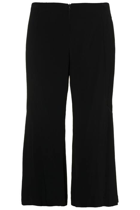 Flat Front Elastic Back Wide Leg Culottes