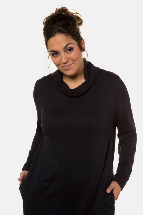 Jerseykleid, Rollkragen, A-Linie, selection
