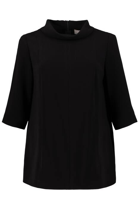 Pick Stitch Turtleneck Style Blouse