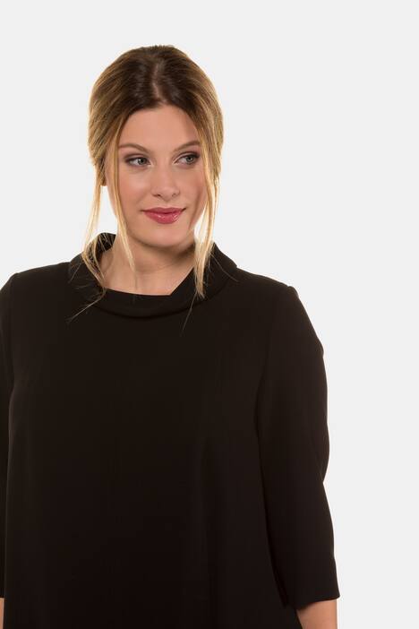 Pick Stitch Turtleneck Style Blouse
