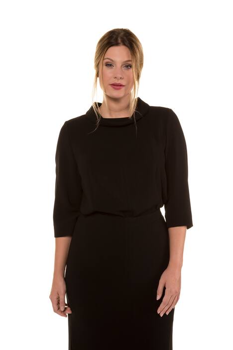 Pick Stitch Turtleneck Style Blouse