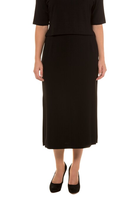 Pick Stitch Back Zipper Lined Skirt