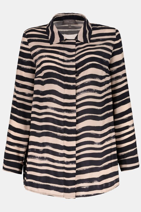 Blouse, overhemdkraag, blinde knopenlijst