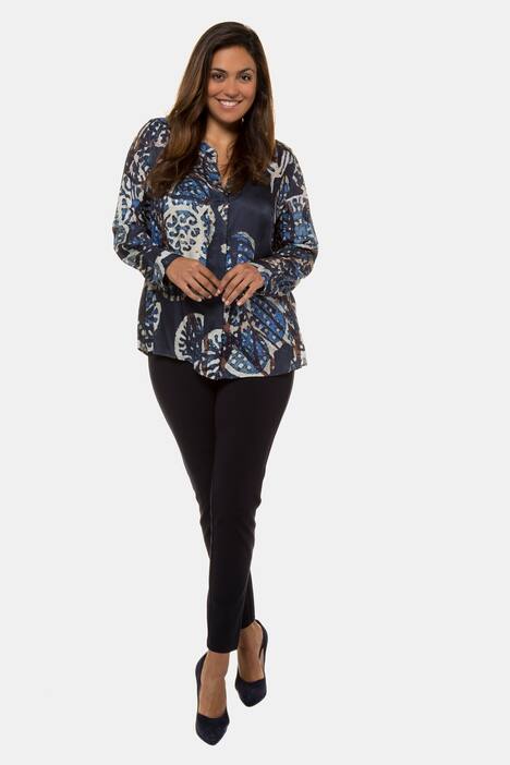 Seidenbluse, Batik-Blüten, Zierblende, selection