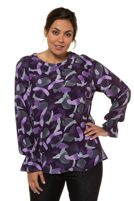 Stunning Purple Tones Round Neck Blouse