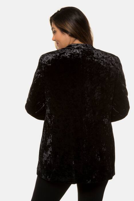 Blazer, knoopsluiting, fluwelen stretch