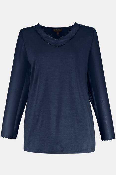 V-Shirt, Perlen, A-Linie, Chiffon, Jersey, selection
