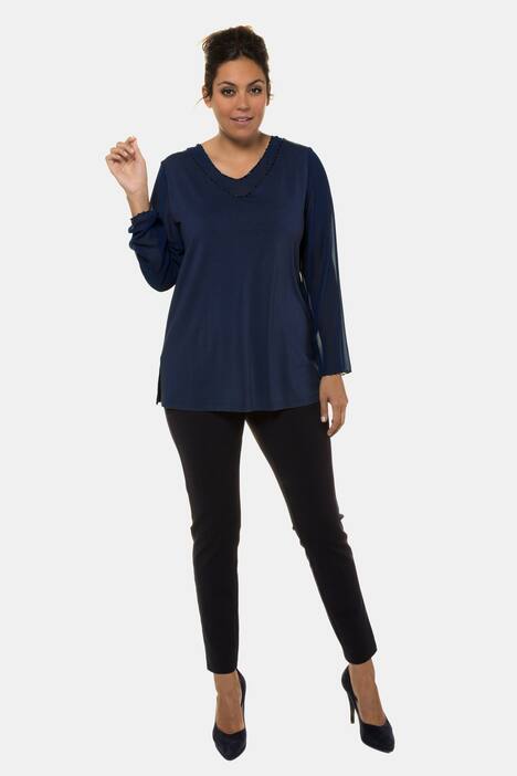 V-Shirt, Perlen, A-Linie, Chiffon, Jersey, selection