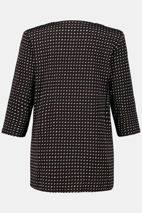 Shirt, slinky, V-hals, 3/4 mouwen