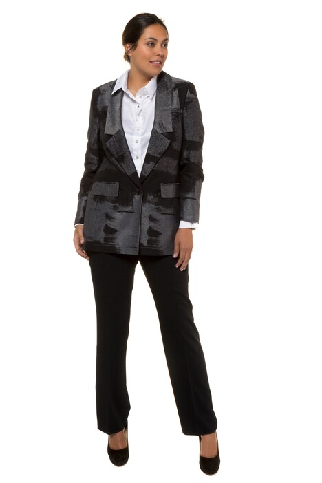 Innovative Jacquard Button Front Fully Lined Blazer