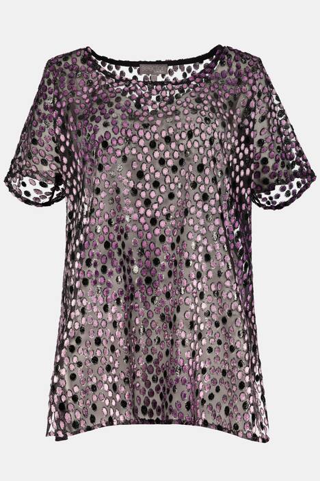 Tunika, transparent, Oversized, Punkte, selection