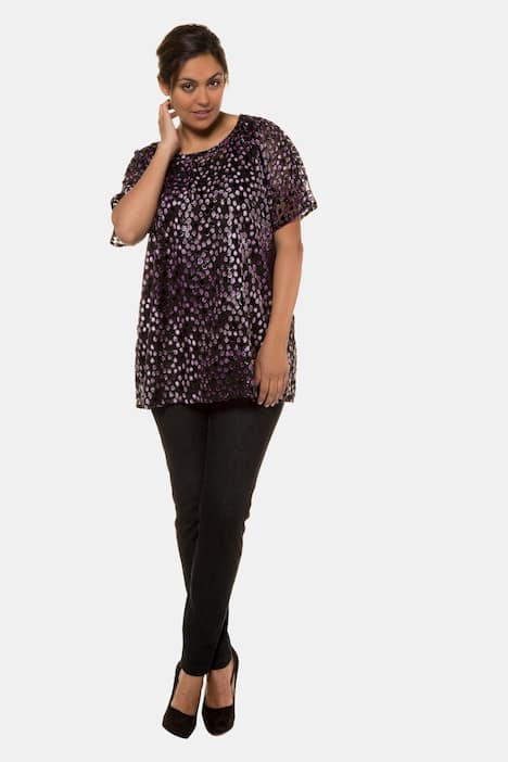 Tunika, transparent, Oversized, Punkte, selection
