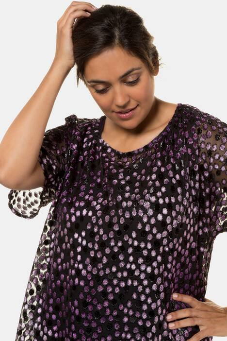 Tunika, transparent, Oversized, Punkte, selection