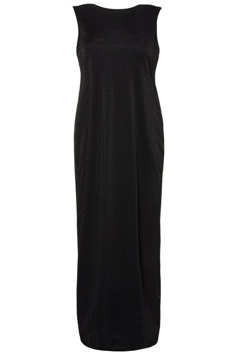 Metallic Knit Reversible Neckline Tank Maxi Dress