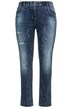 Seam Detail Curvy Fit Distresed Stretch Cotton Jeans