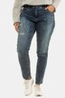 Seam Detail Curvy Fit Distresed Stretch Cotton Jeans