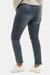 Seam Detail Curvy Fit Distresed Stretch Cotton Jeans
