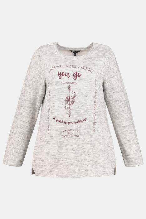 Sweatshirt, langer model, zijsplitten