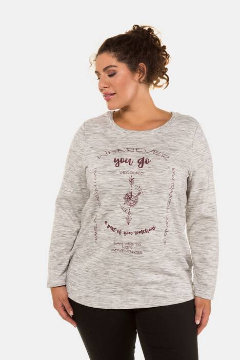Sweatshirt, langer model, zijsplitten