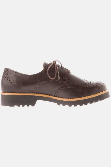 Halbschuhe, Budapesternähte, Leder, Weite H