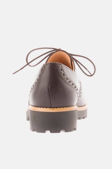 Halbschuhe, Budapesternähte, Leder, Weite H