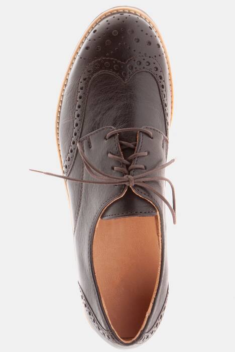 Halbschuhe, Budapesternähte, Leder, Weite H