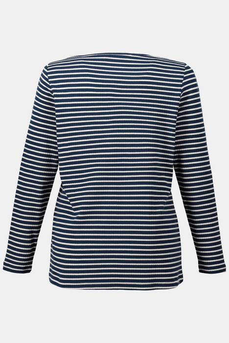 Shirt, Ringel, Slim, Rippjersey, Biobaumwolle