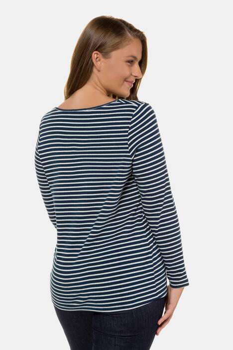 Shirt, Ringel, Slim, Rippjersey, Biobaumwolle