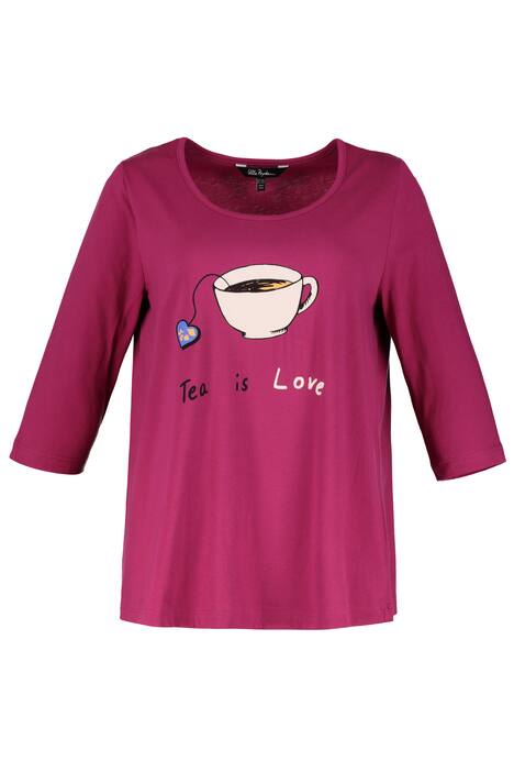 Tea Is Love Round Neck Cotton Knit Tee