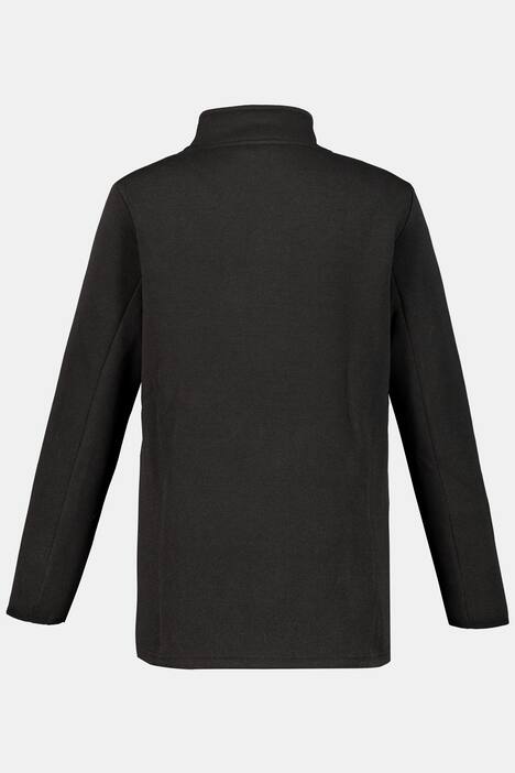 Strickfleece-Jacke, Farndruck, Stehkragen