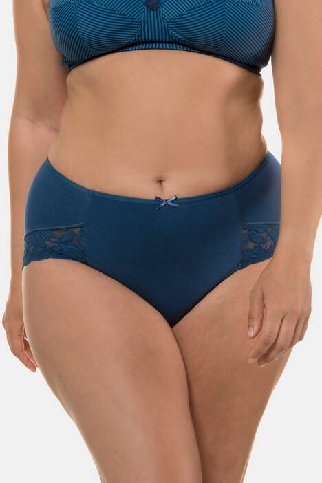 2 Pack of Lace Trim Comfort Panties - Blue