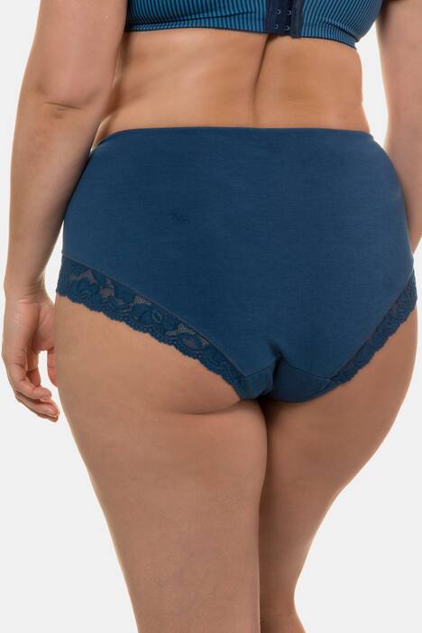 2 Pack of Lace Trim Comfort Panties - Blue