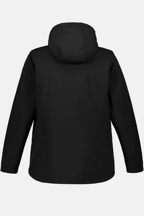 Softshelljacke, atmungsaktiv, Steppfutter, Kapuze