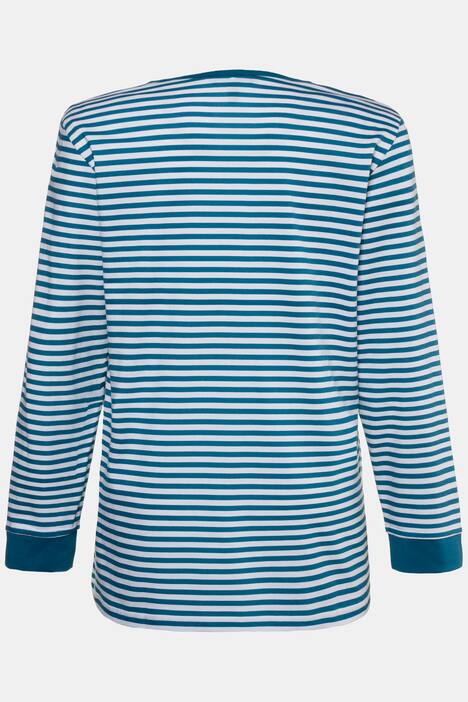 Star Applique Striped Cotton Knit Pajama Set