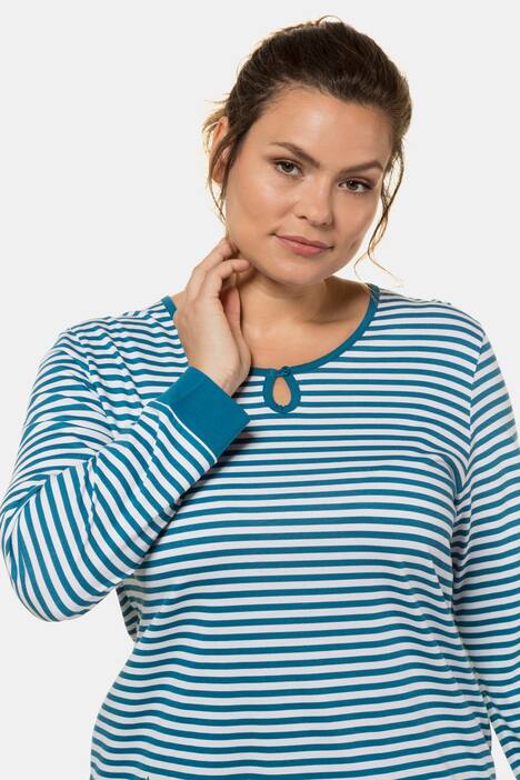 Star Applique Striped Cotton Knit Pajama Set