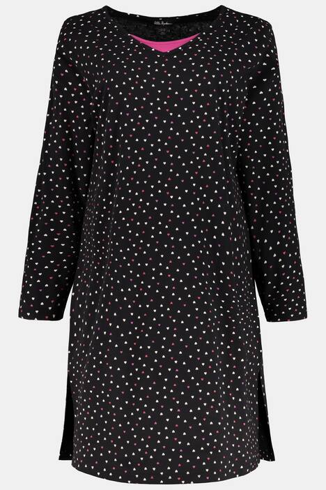 Bigshirts, 2er-Pack, Pink/Herzmuster, bis Gr. 66/68