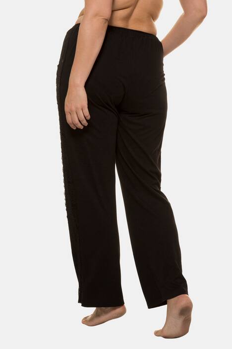 Homewear-Hose, seitlicher Spitzeneinsatz, Modalmischung