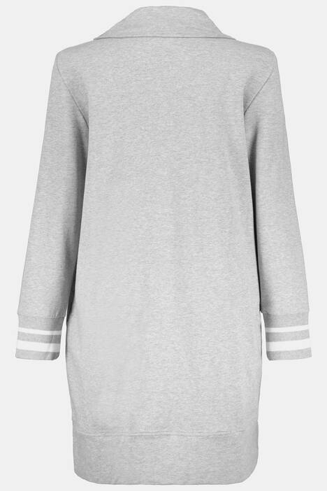 Snap Front French Terry Stretch Knit Lounge Jacket