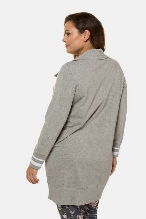 Snap Front French Terry Stretch Knit Lounge Jacket