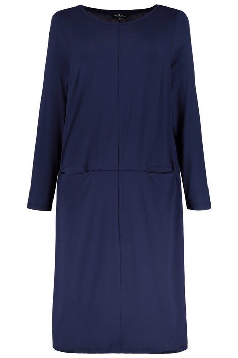 Pocket Long Sleeve Stretch Knit Lounge Dress