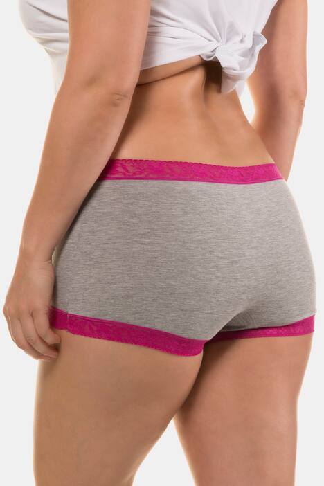 Pantys, 3er-Pack, elastische Spitzenbündchen