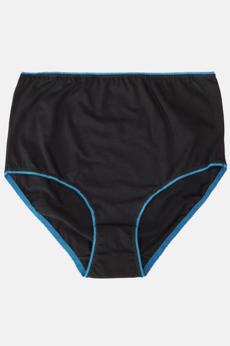 Taillenslip, 3er-Pack, bunte Mäusezähnchen-Kanten