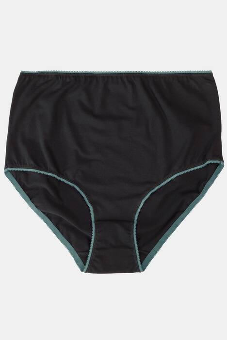 Taillenslip, 3er-Pack, bunte Mäusezähnchen-Kanten
