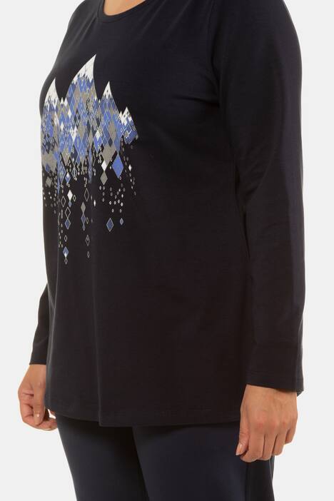 Shirt, Metallic-Gipfelmotiv, Classic, Elasthan
