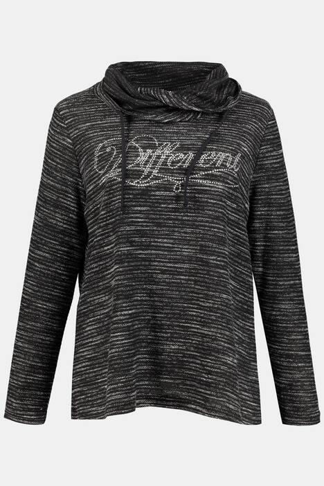 Sweatshirt, Nieten-Schriftmotiv 'Different', Stehkragen